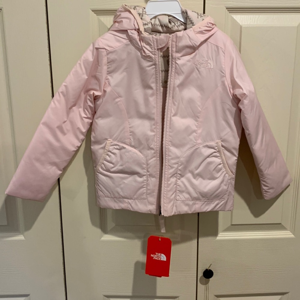 The North Face reversible pink coat size 5t